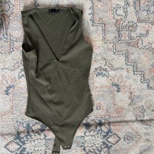 One-Piece Bodysuit in Olive Green